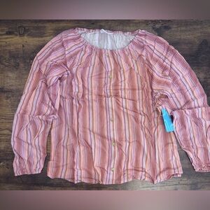 NWT Market & Spruce Girl's Peasant Top Size Large